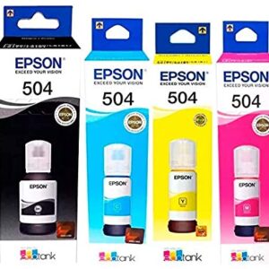 Tinta Epson 504 para impresoras EcoTank L3150, L4150, L4160, L4260, L6171 y L14150.