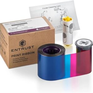 Entrust Sigma Series DS1 y DS2 YMCKT Ribbon | SKU: 525100-004 | Clasificado para hasta 500 impresiones | Compatible solo con impresoras de tarjetas de identificación Sigma DS1 y Sigma DS2